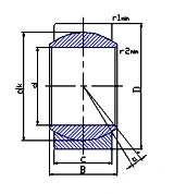 Radial Spherical Plain Bearing Ge25es Ge30es Ge35es Joint Bearing